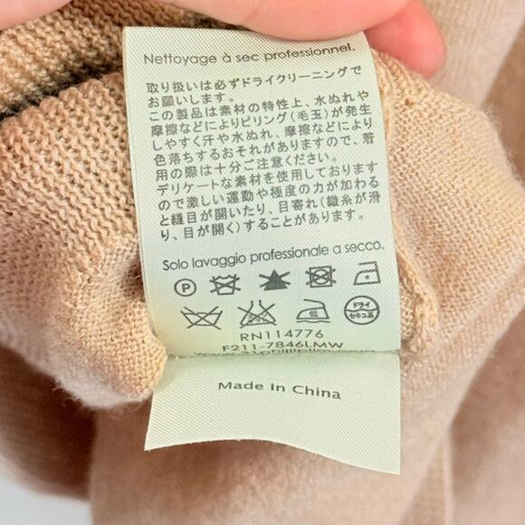 3.1 Phillip Lim Beige Double Layer Shoulder Wool Silk Blend Sweater‎ Soft Cozy - Picture 5 of 5